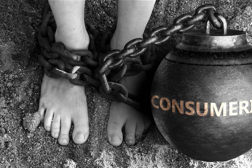 consumerism,as,a,negative,aspect,of,life, ,symbolized,by