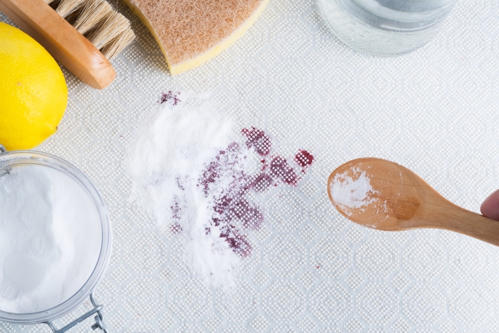 fruit,or,blood,stains,on,blue,cloth.,ecological,method,of