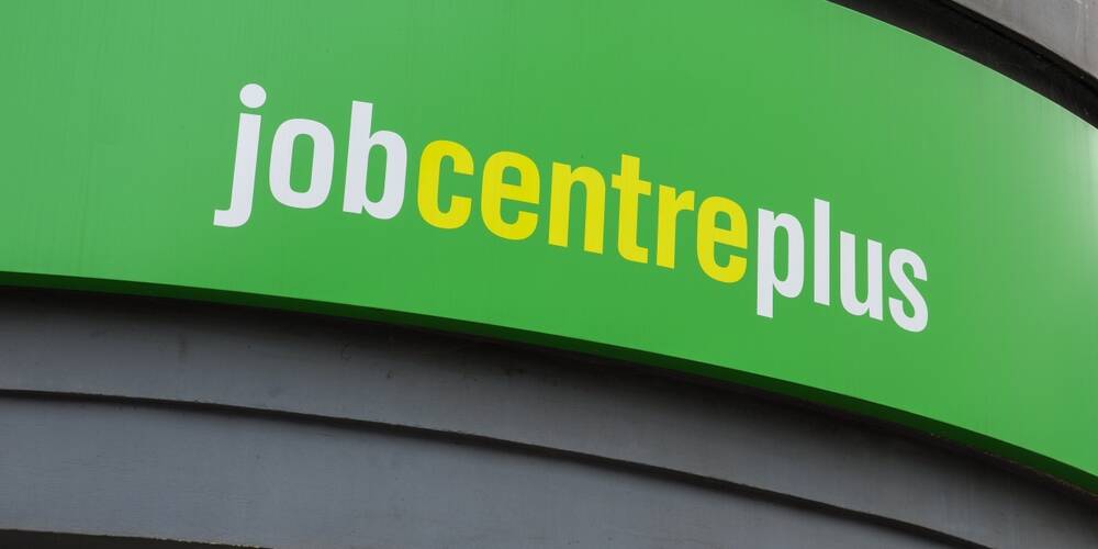 london,,uk, ,april,26,,2025:,jobcentreplus,job,centre,sign