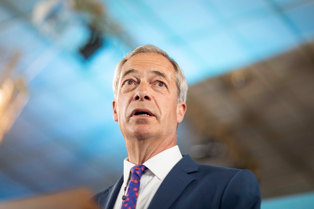 merthyr,tydfil,,wales,,uk.,june,17,2024:,nigel,farage,,leader
