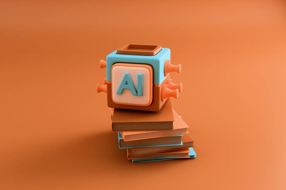 ai,cube,on,pixel,book,stack,pastel,technology,3d,render