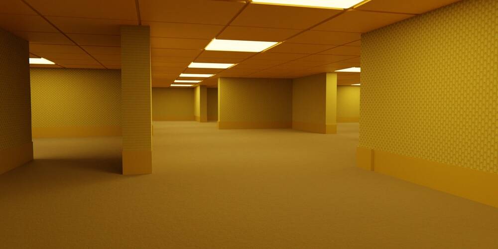 3d,art,scene,image,render,backrooms,empty,room,liminal,spaces