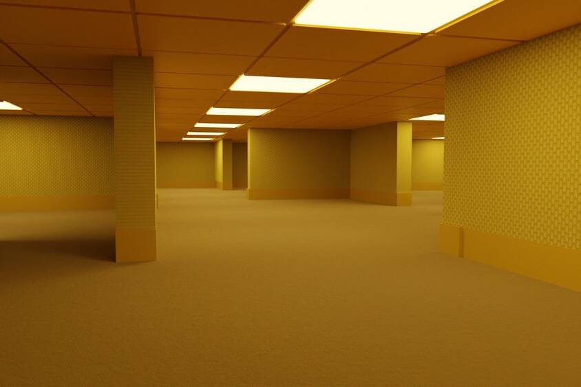 3d,art,scene,image,render,backrooms,empty,room,liminal,spaces