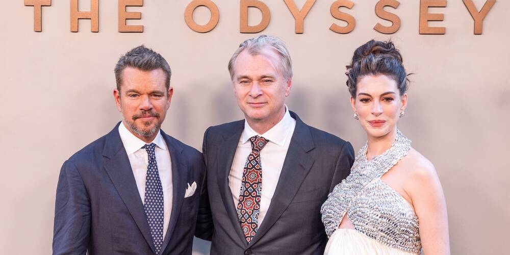 matt,damon,,christopher,nolan,and,anne,hathaway,attend,premiere,of